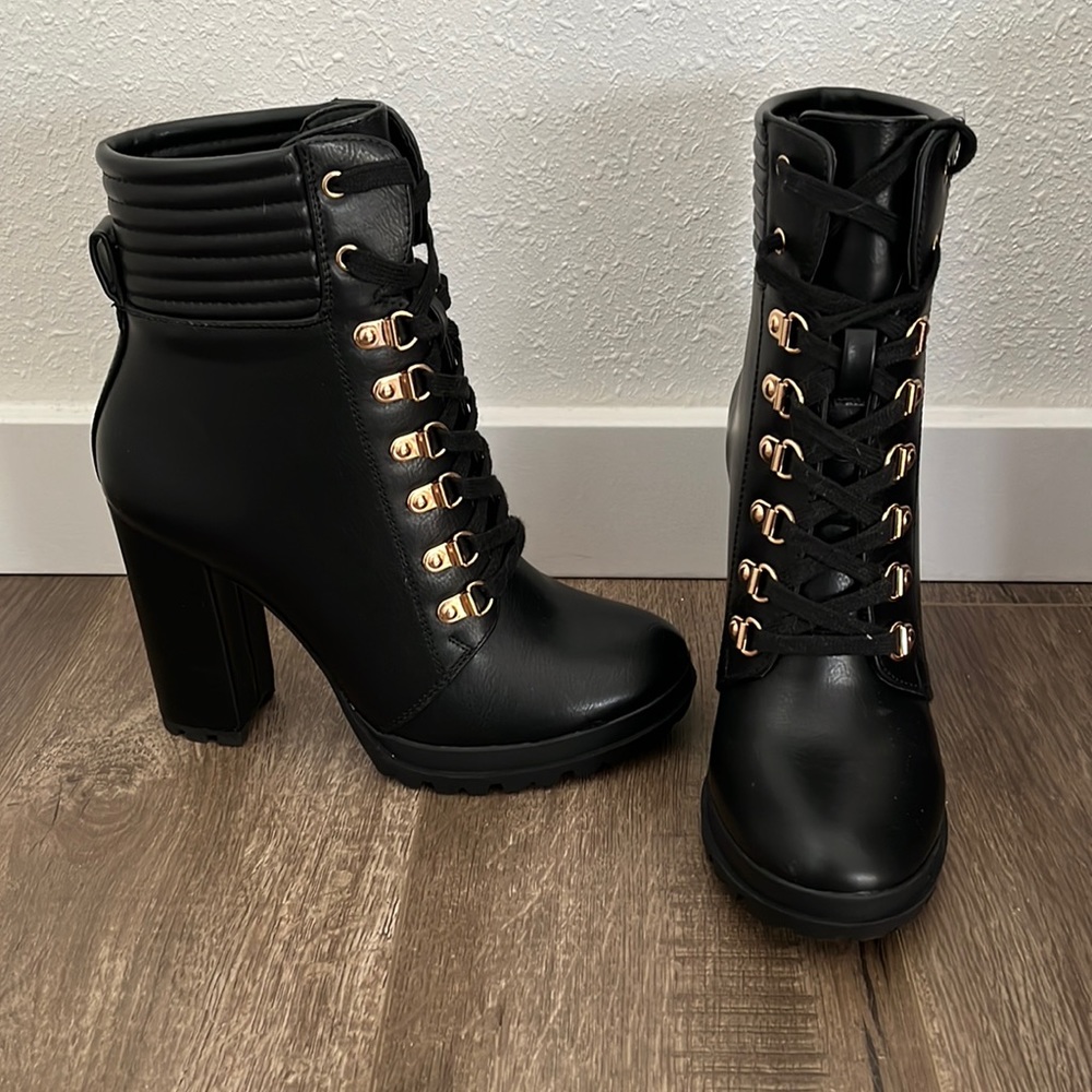 JustFab Shandee Lace-Up Bootie